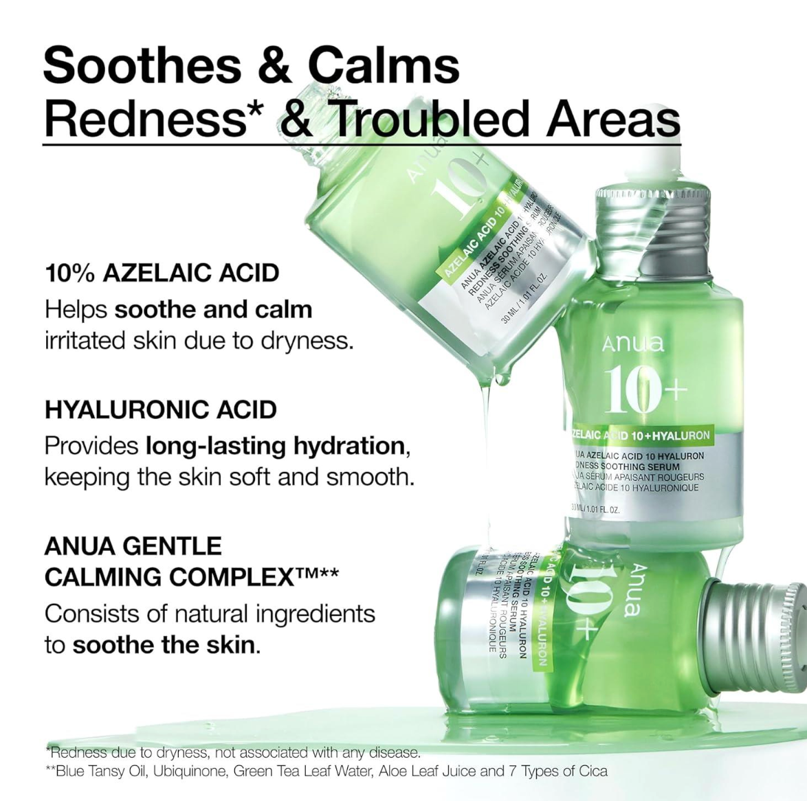 Anua Azelaic Acid 10 Hyaluron Redness Soothing Serum