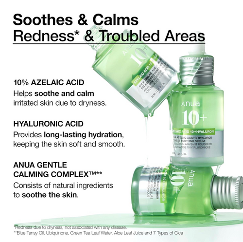 Anua Azelaic Acid 10 Hyaluron Redness Soothing Serum